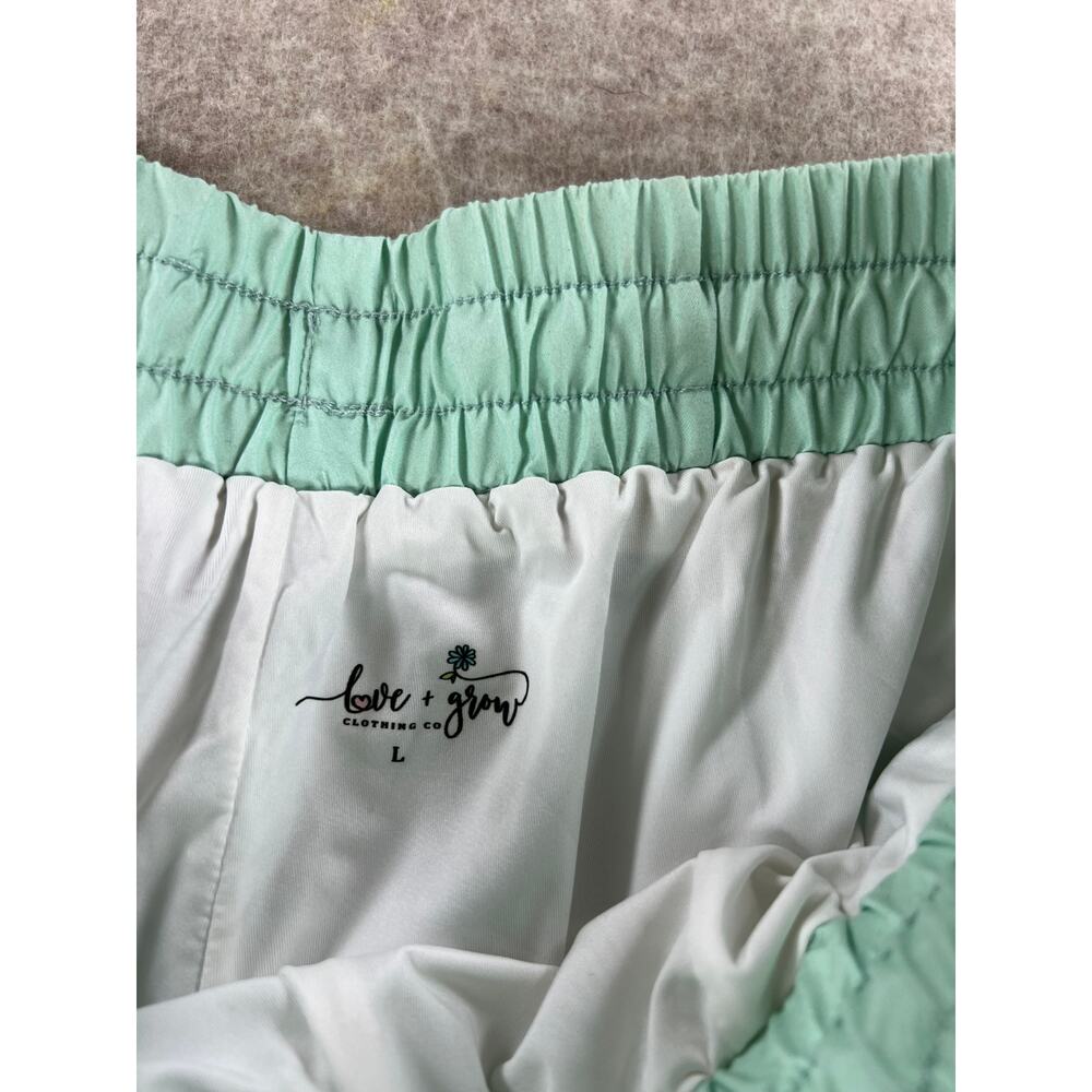 Love and Grow Men's Aqua Stripe Swim Shorts Large - Picture 3 of 4